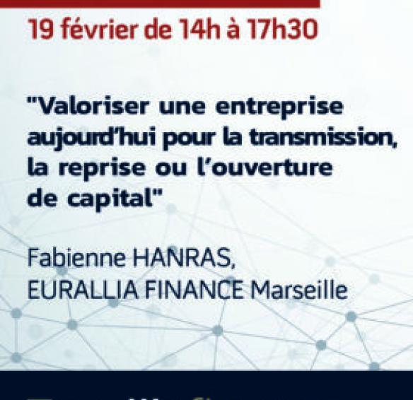 Affiche valoriser une entreprise aujourd'hui pour la transmission, la reprise ou l'ouverture du capital